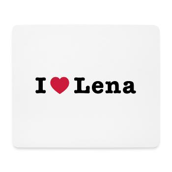 I Love Lena 1 - Mousepad (Querformat) - Weiß - Vorne