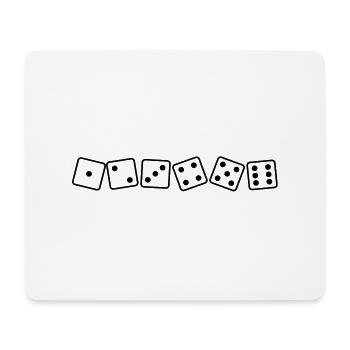 wuerfel_set__f1 - Tapis de souris (format paysage) - blanc - Devant