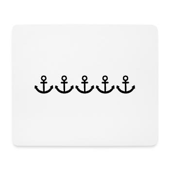 reihe muster anker viele tattoo boot schiff schwim - Mousepad (Querformat) - Weiß - Vorne
