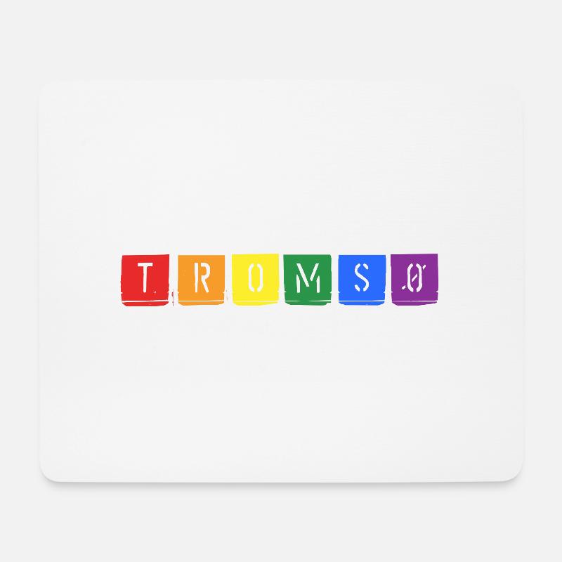 Rainbow Tromsø - Mousepad (Querformat) - Weiß