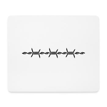 Stacheldraht / barbed wire (1c) - Mouse Pad (horizontal) - white - Front