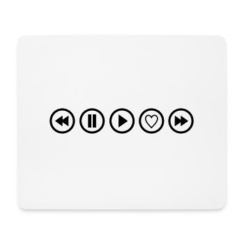 play musik herz taste - Mousepad (Querformat) - Weiß - Vorne