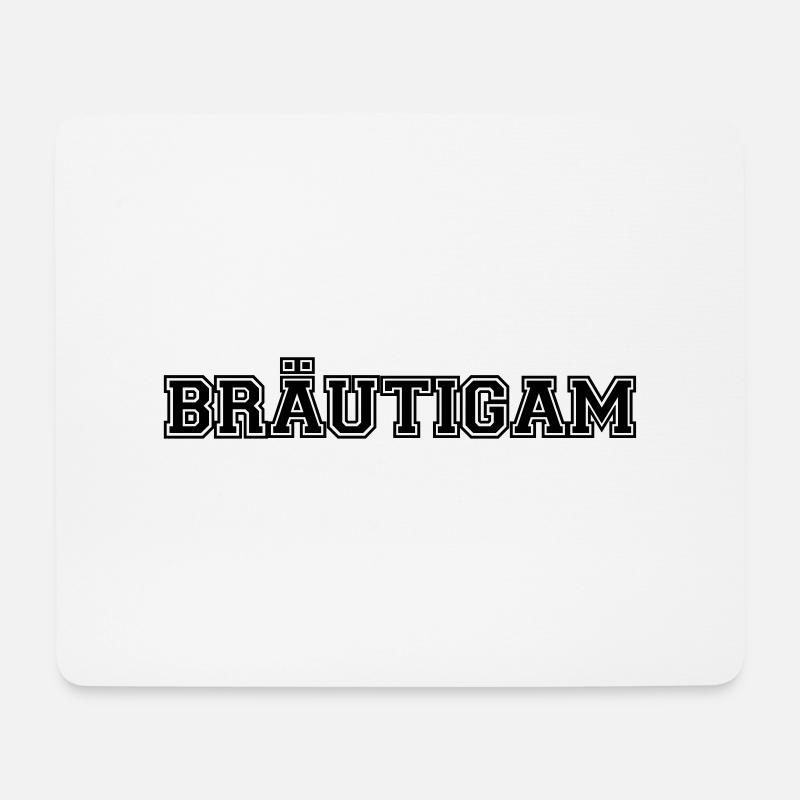 Bräutigam - Mouse Pad (horizontal) - white