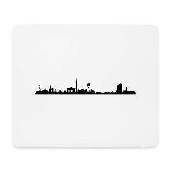 Skyline Berlin - Mousepad (Querformat) - Weiß - Vorne