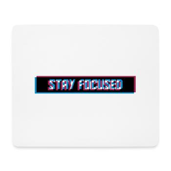 stay focused 3d verschwommen logo roter balken des - Mousepad (Querformat) - Weiß - Vorne