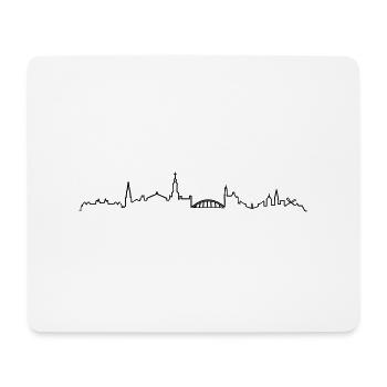 Skyline Amsterdam Linie - Mousepad (Querformat) - Weiß - Vorne