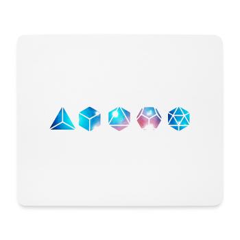 Platonic solids, building blocks of life, elements - Mouse Pad (horizontal) - white - Front