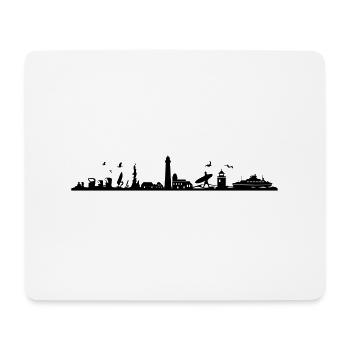 Skyline - Sylt - Mousepad (Querformat) - Weiß - Vorne