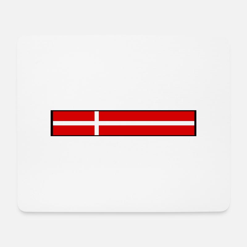 Dänemark Flagge - Mousepad (Querformat) - Weiß