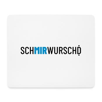 Schmirwurschd (schwarz) - Mousepad (Querformat) - Weiß - Vorne
