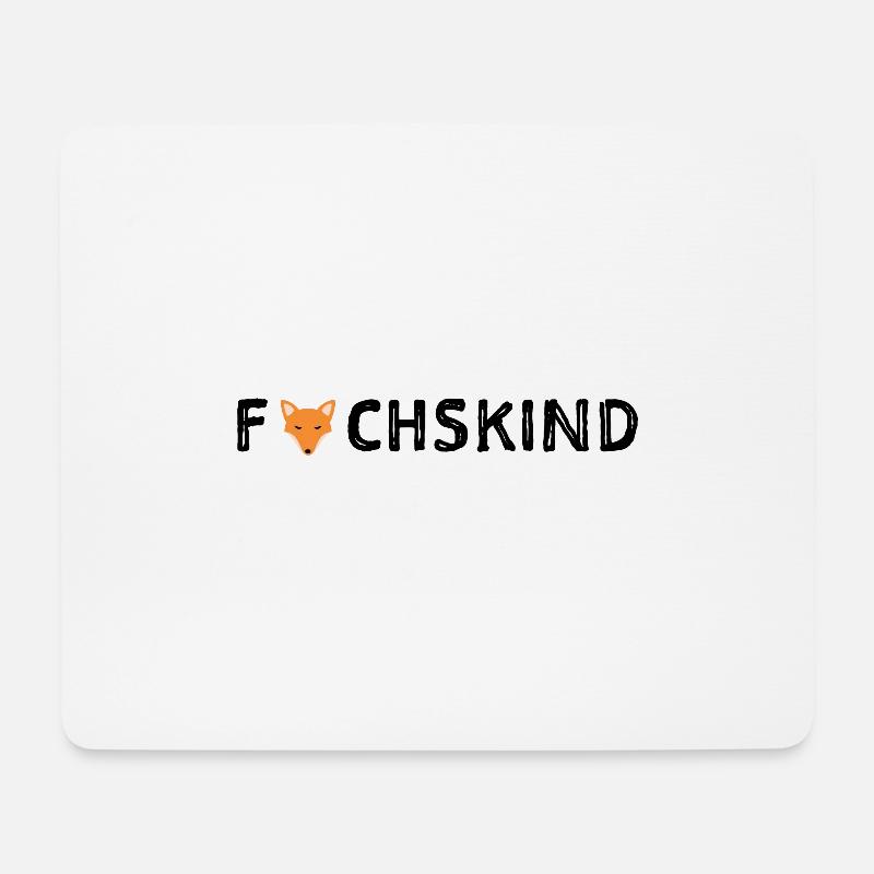 Spruch Fuchskind schwarz - Mousepad (Querformat) - Weiß