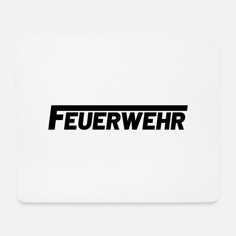 feuerwehr Feuerwehrmann Feuerwehrfrau bf - Mousepad (Querformat) - Weiß