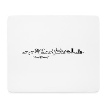 Skyline Nordbrabant - SCHWARZ (Mehrfarbiger Vektor) - Mousepad (Querformat) - Weiß - Vorne