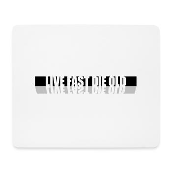 Live Fast Die - Mousepad (Querformat) - Weiß - Vorne