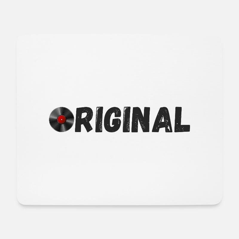 Original in schwarz mit dem O ersetzt durch eine Disc - Mousepad (Querformat) - Weiß