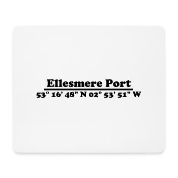 Ellesmere Port Coordinates - Mouse Pad (horizontal) - white - Front