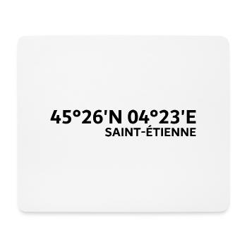 Coordonnées de Saint-Étienne - Tapis de souris (format paysage) - blanc - Devant