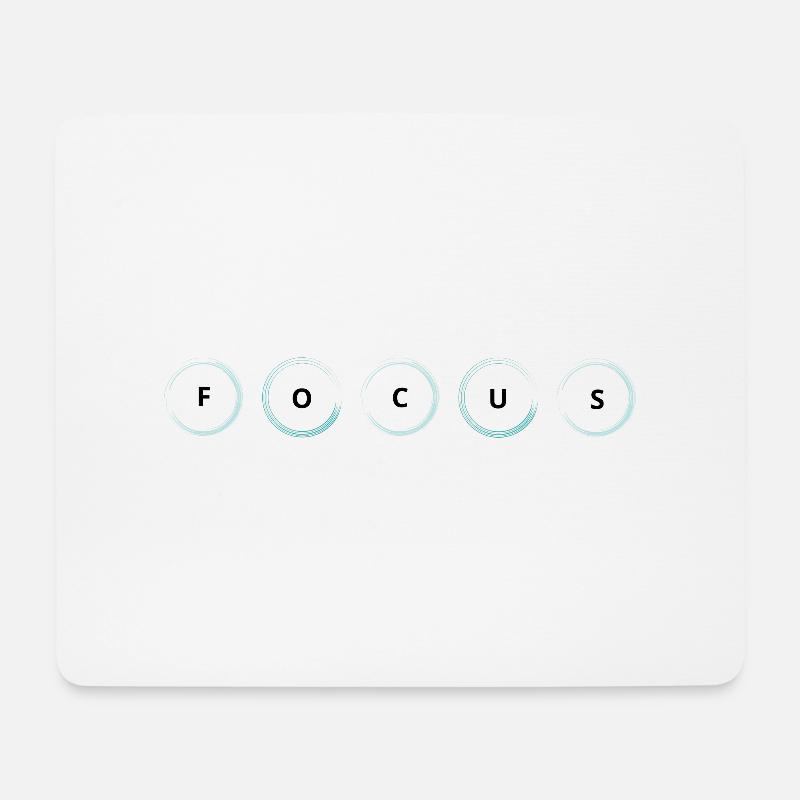 Fokus Kreise - Mousepad (Querformat) - Weiß