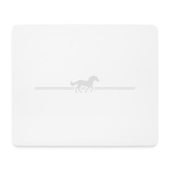 Linie Streifen Rennendes Pferd - Mousepad (Querformat) - Weiß - Vorne