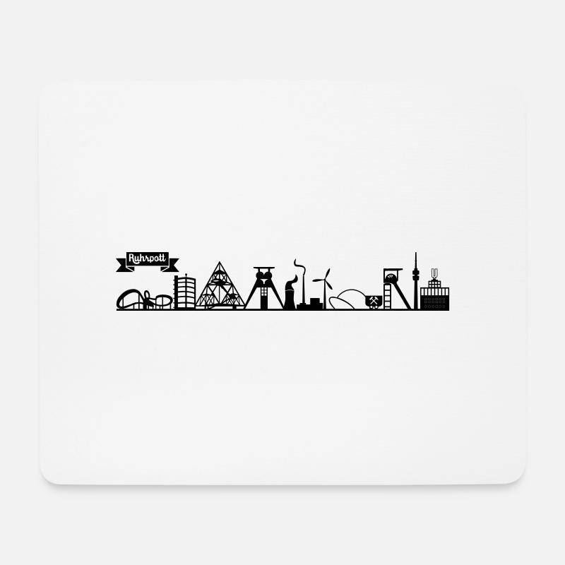 Skyline Ruhrpott - Mousepad (Querformat) - Weiß