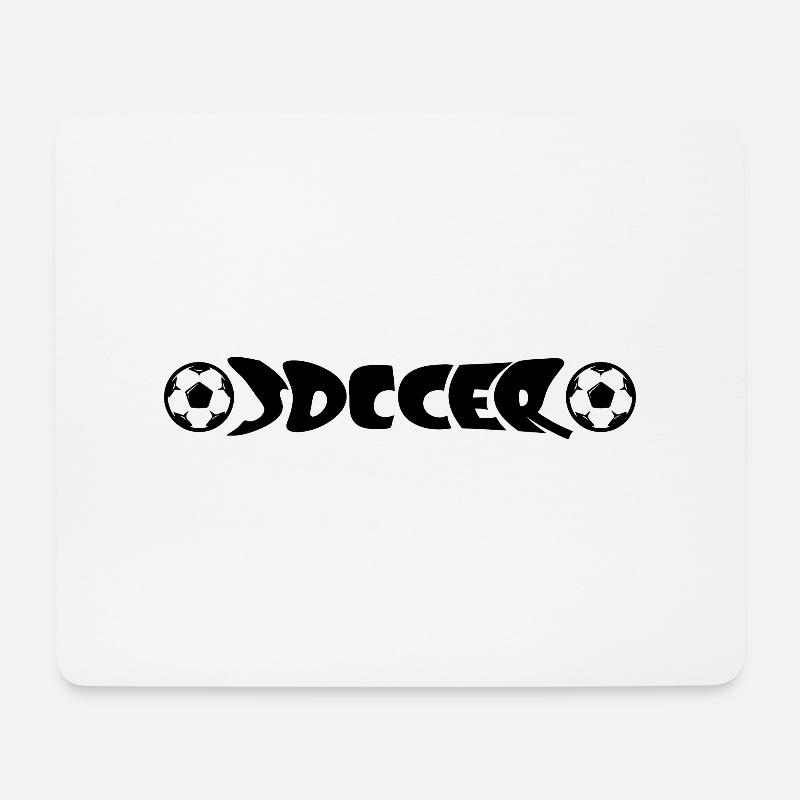 Fußball Soccer - Mousepad (Querformat) - Weiß