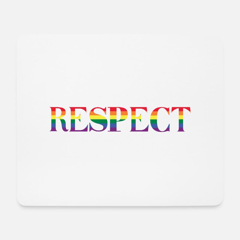 Respekt - Mousepad (Querformat) - Weiß