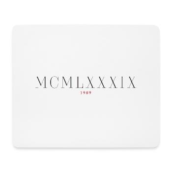Roman numeral Year of birth Made in 1989 - Mouse Pad (horizontal) - white - Front