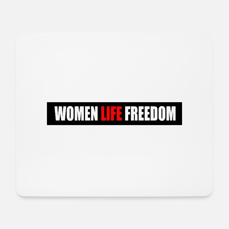 Women life freedom - Mousepad (Querformat) - Weiß