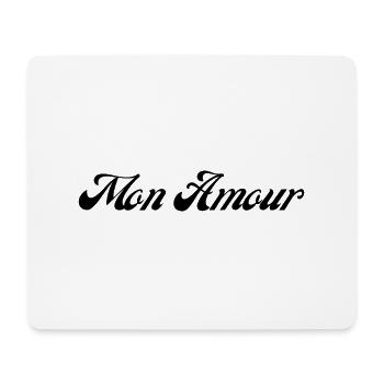 Mon amour - Tapis de souris (format paysage) - blanc - Devant