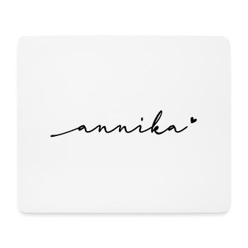Annika Schreibschrift Name - Mousepad (Querformat) - Weiß - Vorne