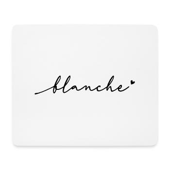 Nom cursif de Blanche - Tapis de souris (format paysage) - blanc - Devant