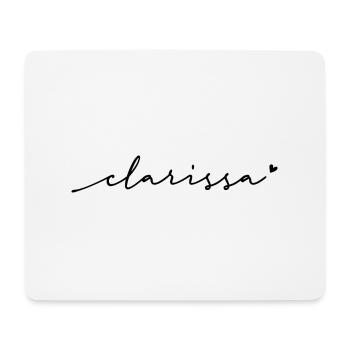 Nom cursif de Clarissa - Tapis de souris (format paysage) - blanc - Devant