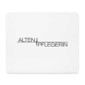 Ekg Altenpflegerin Herzschlag - Mousepad (Querformat) - Weiß - Vorne