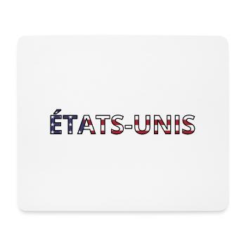 Drapeau États-Unis - Tapis de souris (format paysage) - blanc - Devant