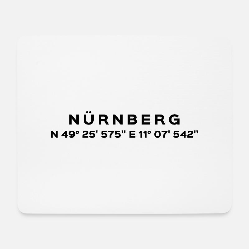 Nürnberg - Mousepad (Querformat) - Weiß
