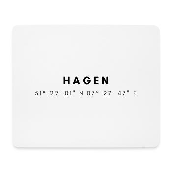 Hagen coordinates - Mouse Pad (horizontal) - white - Front