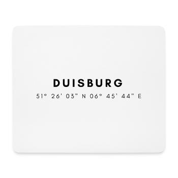 Les coordonnées de Duisbourg - Tapis de souris (format paysage) - blanc - Devant