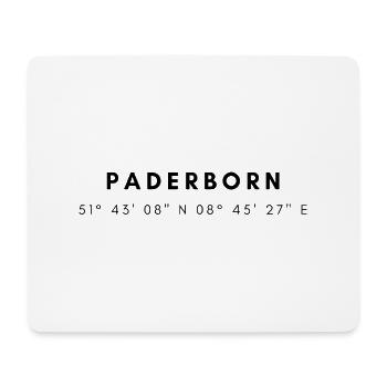 Coordonnées Paderborn - Tapis de souris (format paysage) - blanc - Devant