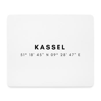 Coordonnées de Kassel - Tapis de souris (format paysage) - blanc - Devant