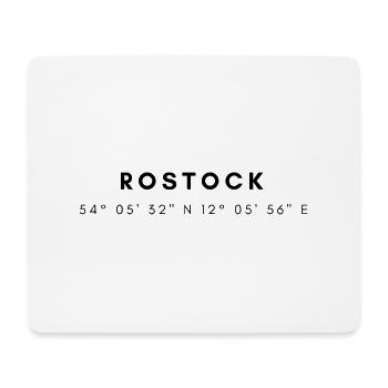 Rostock coordinates - Mouse Pad (horizontal) - white - Front