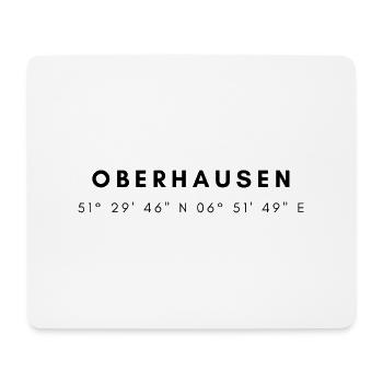 Oberhausen Koordinaten - Mousepad (Querformat) - Weiß - Vorne