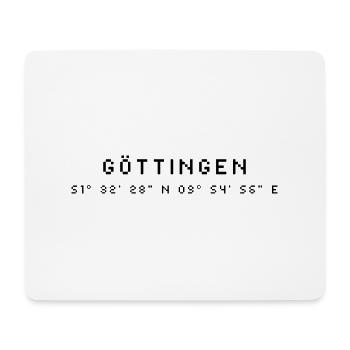 Göttingen coordinates - Mouse Pad (horizontal) - white - Front