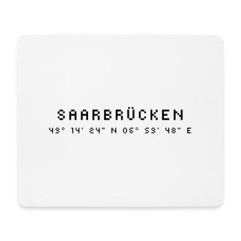 Les coordonnées de Sarrebruck - Tapis de souris (format paysage) - blanc - Devant