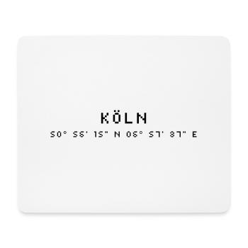 Cologne coordinates - Mouse Pad (horizontal) - white - Front