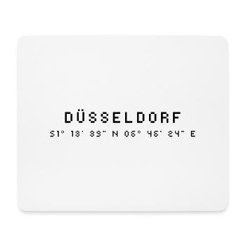 Coordonnées Düsseldorf - Tapis de souris (format paysage) - blanc - Devant