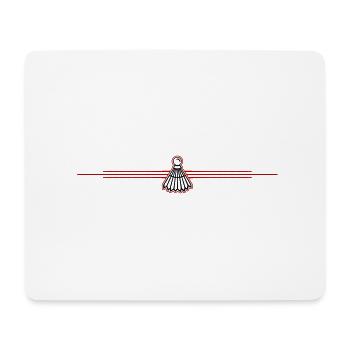 Ligne de badminton - Tapis de souris (format paysage) - blanc - Devant
