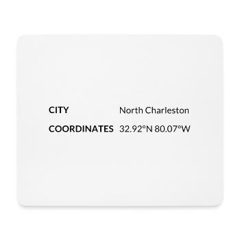 North Charleston South Carolina USA Koordinaten - Mousepad (Querformat) - Weiß - Vorne