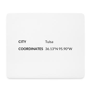 Tulsa Oklahoma USA Koordinaten - Mousepad (Querformat) - Weiß - Vorne
