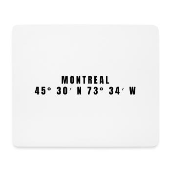 Montréal, Canada Coordonnées - Tapis de souris (format paysage) - blanc - Devant
