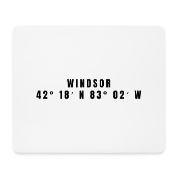 Windsor Kanada Koordinaten - Mousepad (Querformat) - Weiß - Vorne